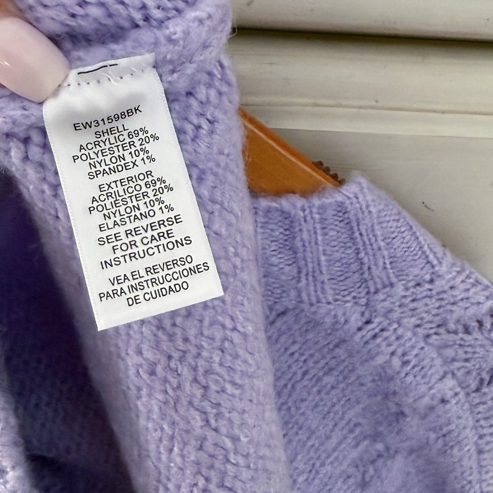 Vici Lavender Button Sweater Cardigan - Picture 4 of 4